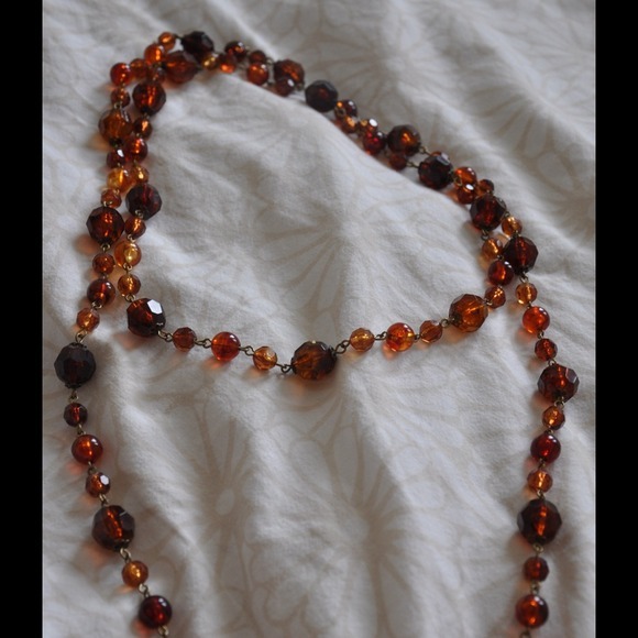 Brown pearl necklace